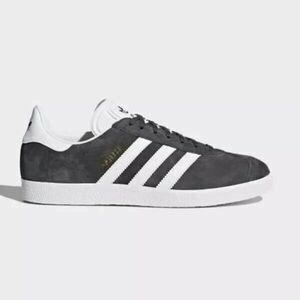 New Adidas Originals Grey & White Gazelle Shoes (BB5480) Mens 7 US 40 EUR 8 WMNS